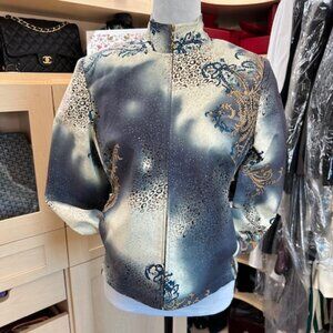 St. John Sport Floral Print Evening Petite Jacket